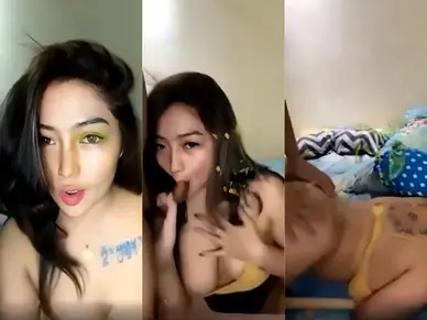 Cewek imut ngajak pacarnya ngewe bareng live depan kamera